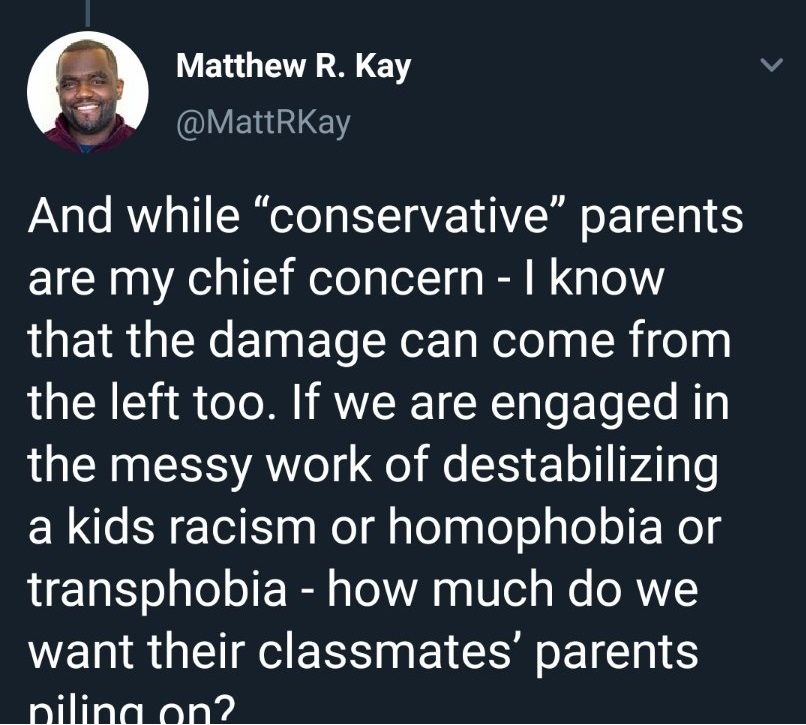 Mathew Kay, teacher, conservative parents