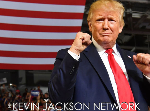 Trump, victorious, Kevin Jackson